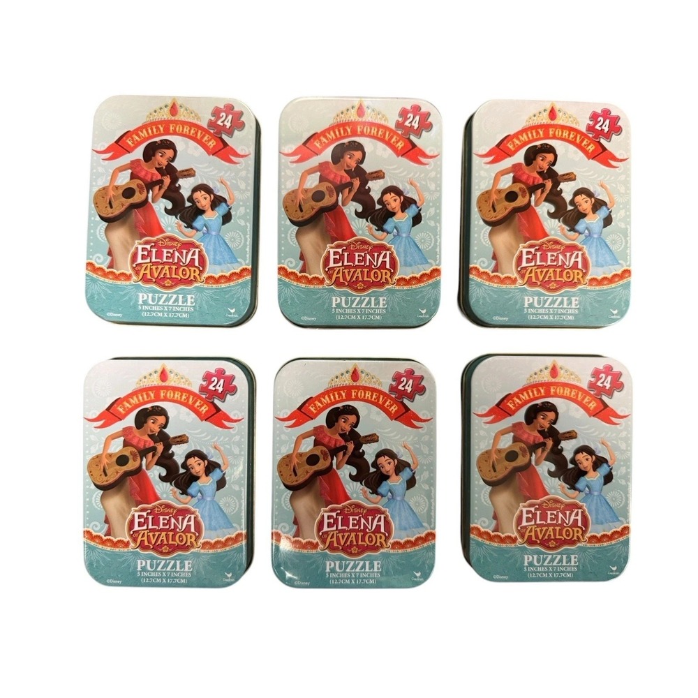 Disney Elena of Avalor Puzzle Lot 6 Sealed Collectors Tin 24pc Kids Travel/Party